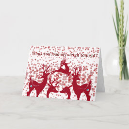 Cartão De Festividades Merry Christmas Reindeer Snowflake Cotação Persona