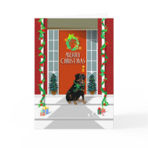 Merry Christmas - Rottweiler dog - Greeting Card