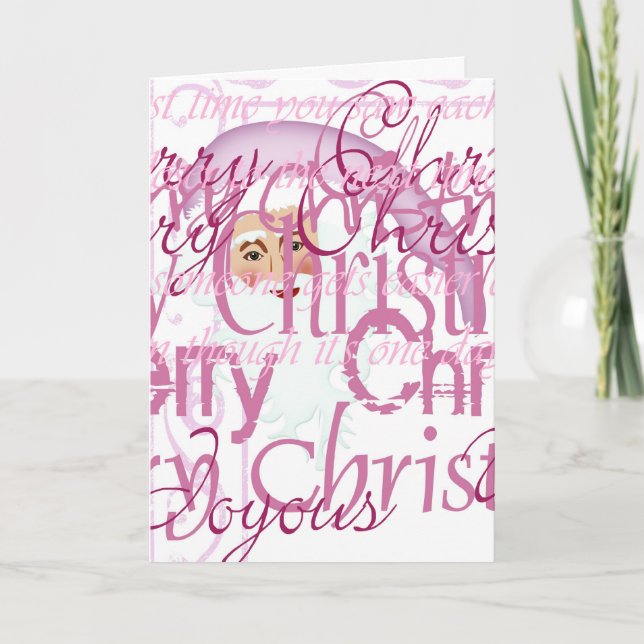 Cartão De Festividades Merry Christmas Santa Greeting Card (Frente)