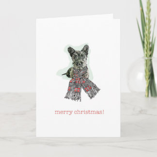 Cartão De Festividades Merry Christmas Scotty The Scottish Terrier
