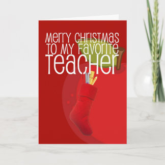 Cartão De Festividades Merry Christmas Teacher