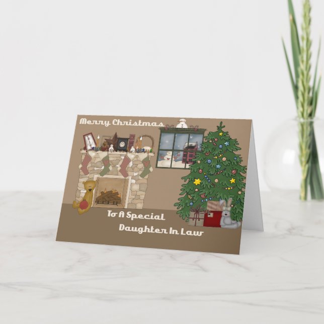 Cartão De Festividades Merry Christmas To A Special Daughter In Law (Frente)