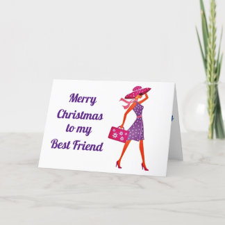 CARTÃO DE FESTIVIDADES MERRY CHRISTMAS TO MY BEST FRIEND