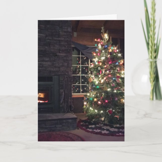 Cartão De Festividades Merry Christmas Tree (Frente)