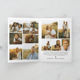 Cartão De Festividades Merry Christmas Whimsical Script Family 12 Photos