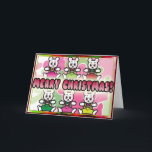 Cartão De Festividades Merry Christmas! - White Teddy Card<br><div class="desc">This card was created with my one and only grandmother in mind. I hope whoever you send this card to will like this card as much as she'd too. Merry Christmas!</div>