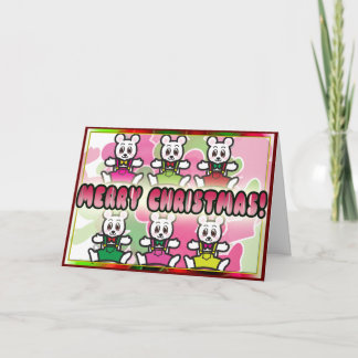 Cartão De Festividades Merry Christmas! - White Teddy Card