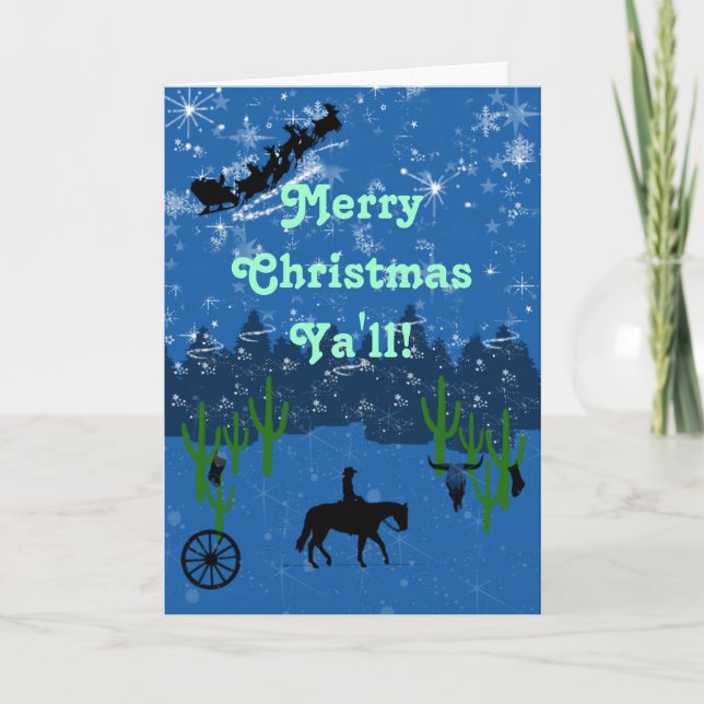 Cartão De Festividades Merry Christmas Ya'll! (Frente)