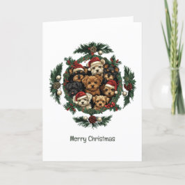 Cartão De Festividades Merry Christmas Yorkshire Terrier Dogs