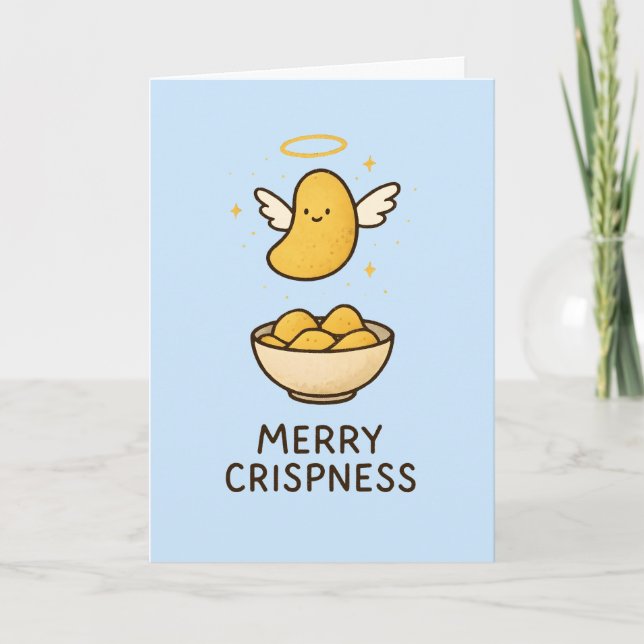 Cartão De Festividades Merry Crispness - Pun Christmas Card (Frente)