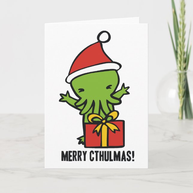 Cartão De Festividades Merry Cthulmas (Frente)