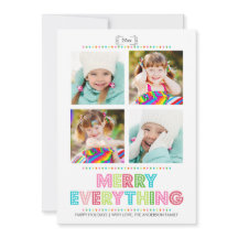 Merry Everything Collage Photo Holidays Card