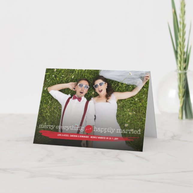 Cartão De Festividades Merry Everything From The Happily Married Photo (Frente)