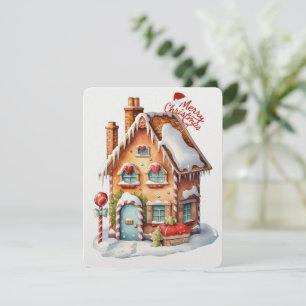 Cartão De Festividades merry gingerhouse de natal