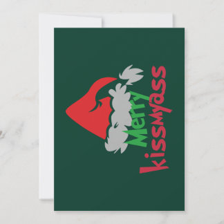 Cartão De Festividades Merry Kissmyass Funny Holiday Card