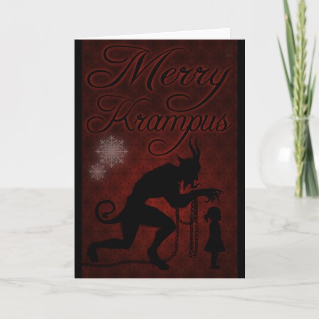 Cartão De Festividades Merry Krampus (Frente)