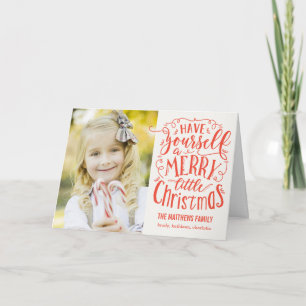 Cartão De Festividades Merry Little Christmas Holiday Photo Cards