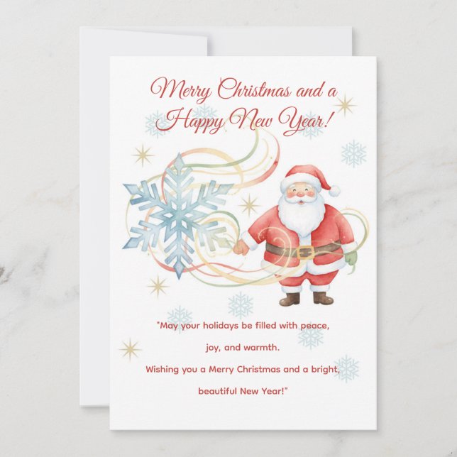Cartão De Festividades Merry Moments Christmas Flat Holiday Card (Frente)