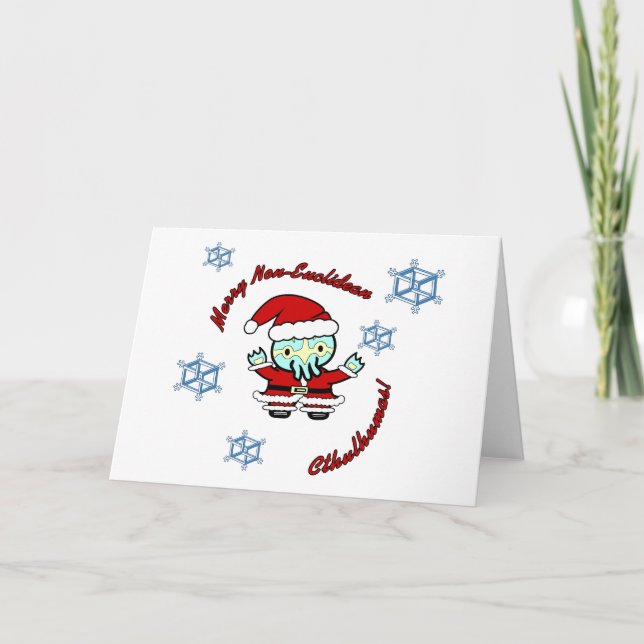 Cartão De Festividades Merry Non-Euclidean Cthulhumas (Frente)