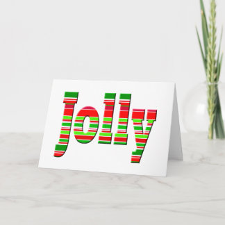 Cartão De Festividades Merry Stripe JOLLY Greeting card