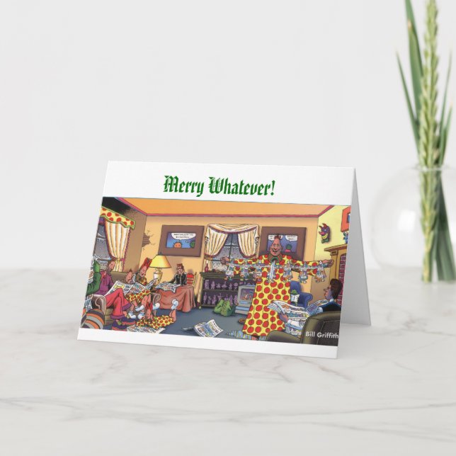 Cartão De Festividades Merry Whatever! (Frente)