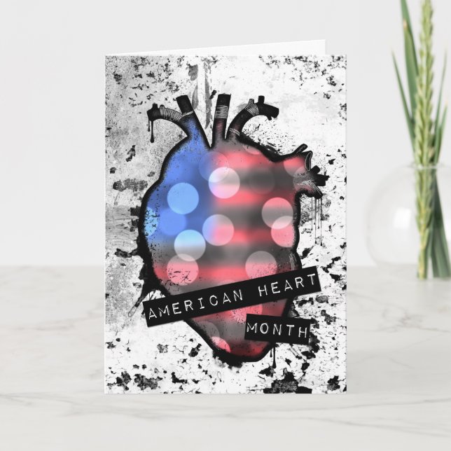 Cartão De Festividades mês americano do coração (Frente)