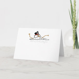 CARTÃO DE FESTIVIDADES MÊS FELIZMENTE MELHORANDO SNOWMAN