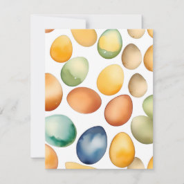 Cartão De Festividades Mês Nacional do Ovo Janeiro D - Aquarelas