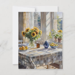 Cartão De Festividades Mesa A de Fazenda de Aquarela