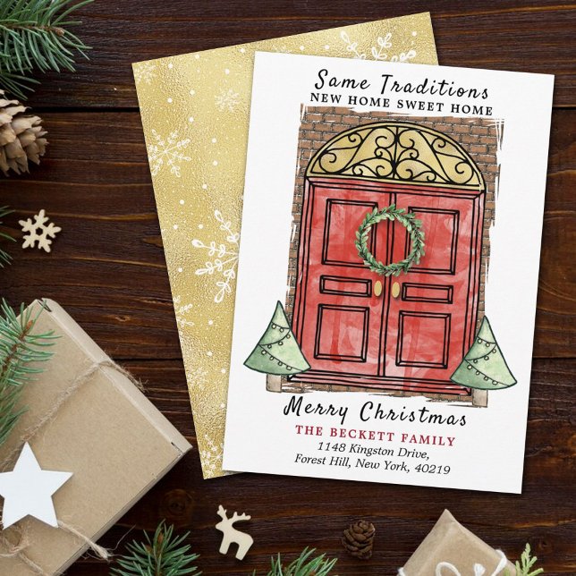 Cartão De Festividades Mesmas tradições Novo Natal Doméstico (Criador carregado)