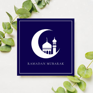 Cartão De Festividades Mesquita da Lua Ramadã Mubarak Crescent