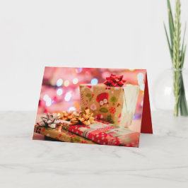 Cartão De Festividades Metallic Owl Christmas Presents Greeting Card