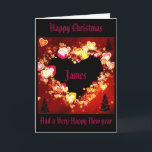 Cartão De Festividades "Meu amor é em chamas este Natal "<br><div class="desc">" Meu amor é em chamas este Natal" um cartão que de Natal maravilhoso você pode enviar a esse você ama, toda em chamas com esperança e amor claro, árvores do xmas e o nome de seu direito do amor na primeira página deste cartão muito especial. adicione seu nome e...</div>