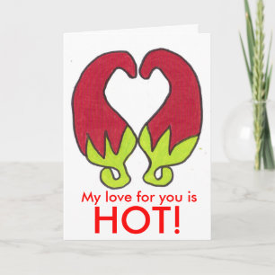 Cartão De Festividades Meu amor por você é, HOT!