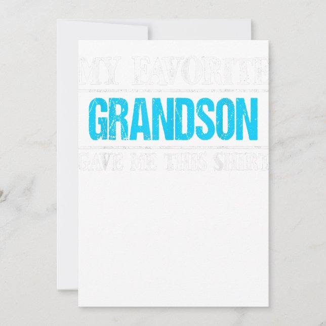 Cartão De Festividades Meu Avô Favorito Me Deu Este Presente Familiar (Frente)