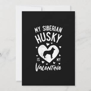 Cartão De Festividades Meu Husky Siberiano é meu namorado Produtos de F