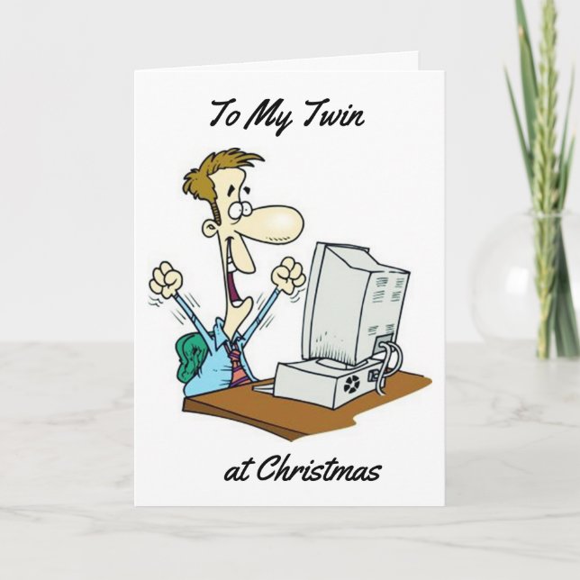 CARTÃO DE FESTIVIDADES MEU IRMÃO GÊMEO **** NO NATAL (Frente)