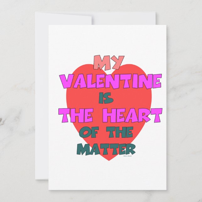 CARTÃO DE FESTIVIDADES MEU NAMORADOS É O CORAÇÃO DA QUESTÃO (Frente)