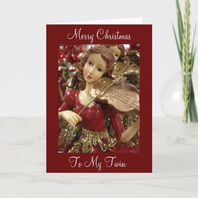 CARTÃO DE FESTIVIDADES MEU PRESENTE FAVORITO É MEU GÊMEO (Frente)