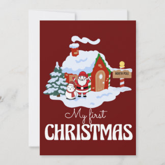 Cartão De Festividades Meu Primeiro Natal