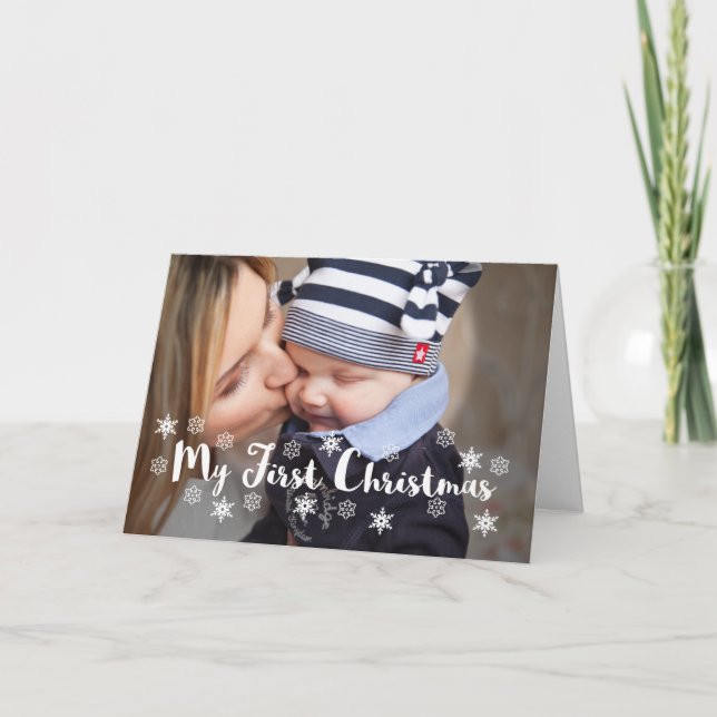 Cartão De Festividades Meu Primeiro Natal (Frente)