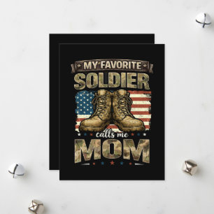 Cartão De Festividades Meu soldado favorito me chama de mãe