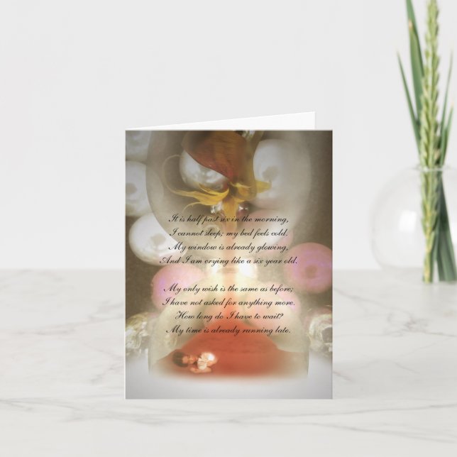 Cartão De Festividades Meu tempo já está atrasado (Frente)