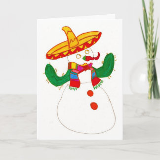Cartão De Festividades mexican snowman