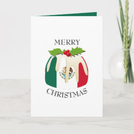 Cartão De Festividades MEXICO FLAG | Pudim de ameixa festiva | Natal