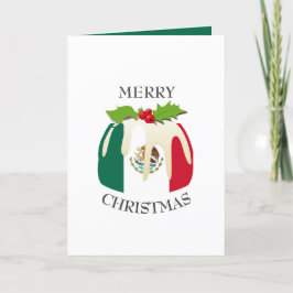 Cartão De Festividades MEXICO FLAG | Pudim de ameixa festiva | Natal
