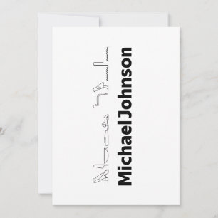Cartão De Festividades Michael Johnson Nome com Hieróglifos Arte