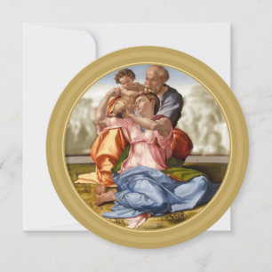 Cartão De Festividades Michelangelo 1507 SAGRADA FAMÍLIA  