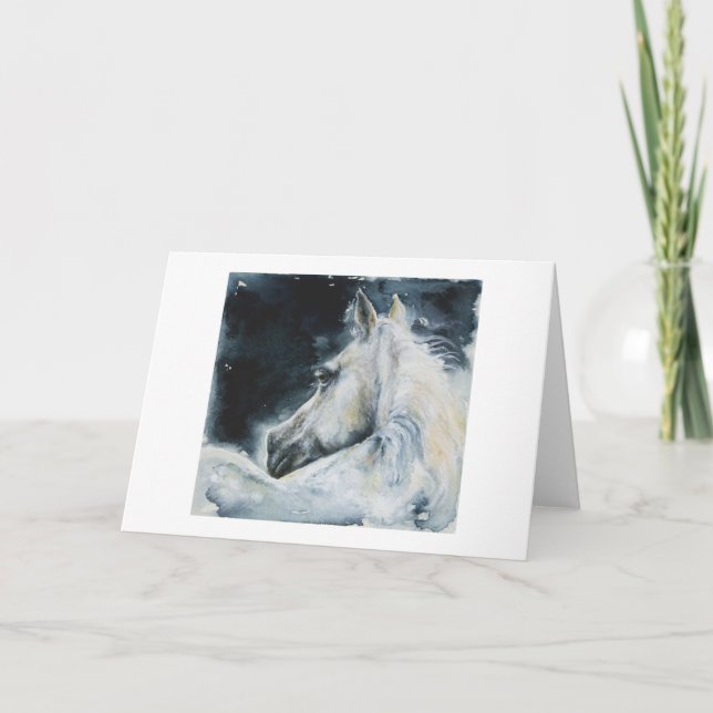 Cartão De Festividades Midnight White (Frente)