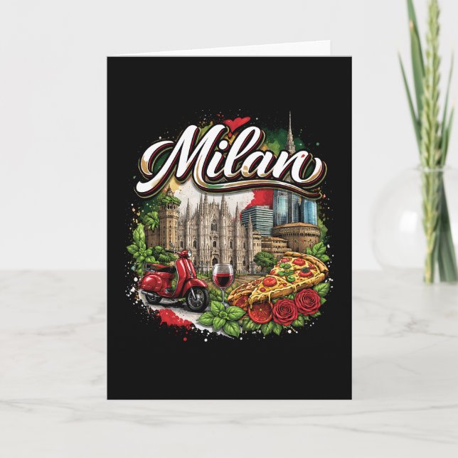 Cartão De Festividades Milão (Frente)